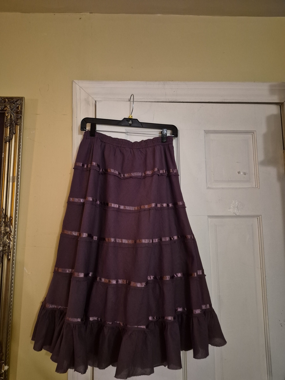 Advance Apparel Purple Drawstring Skirt For Women Free Size